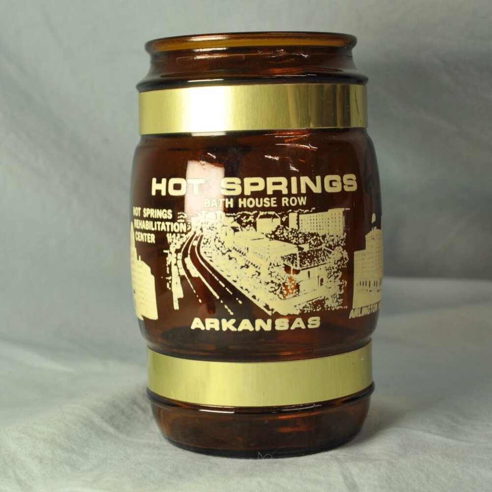16 oz brown Siestaware mug Arkansas hot springs (w1080)